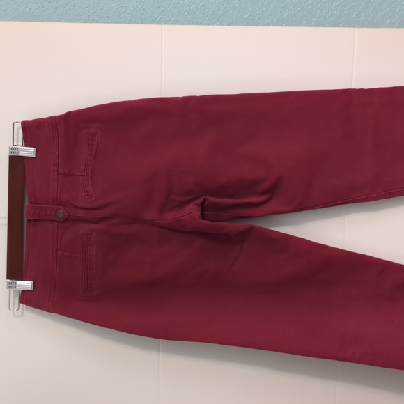 Sezane Leon Burgundy High-Waisted Trousers Pants Sz 34/2 US - Picture 5 of 8